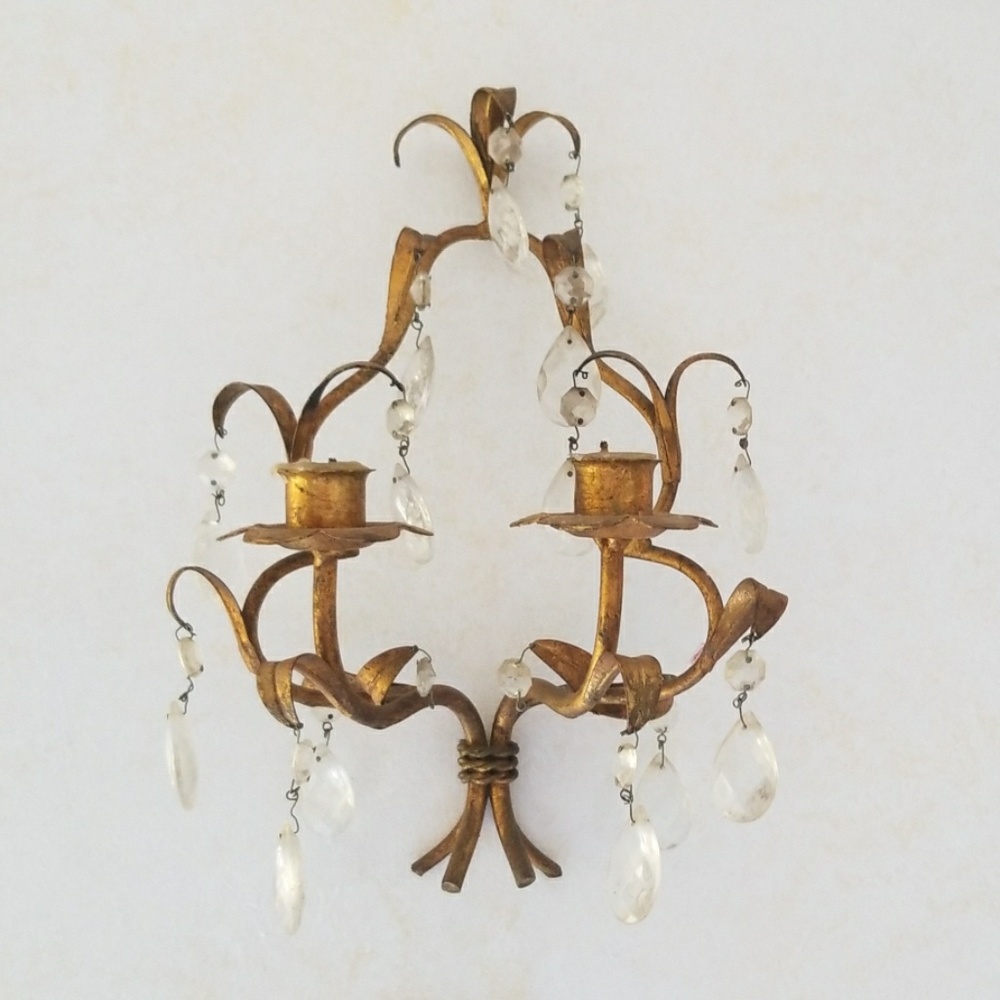 Vintage wall hanging candle chandelier